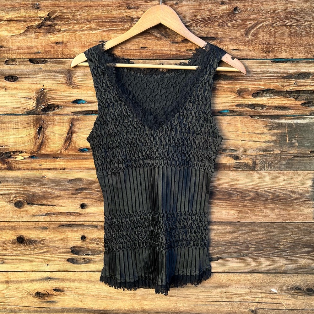 UNBRANDED | Y2K Vintage Elegant Black Sleeveless Top S